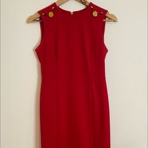 Red pencil dress